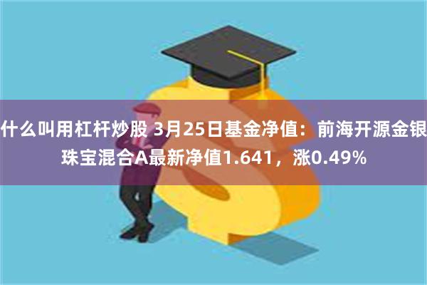 什么叫用杠杆炒股 3月25日基金净值：前海开源金银珠宝混合A最新净值1.641，涨0.49%